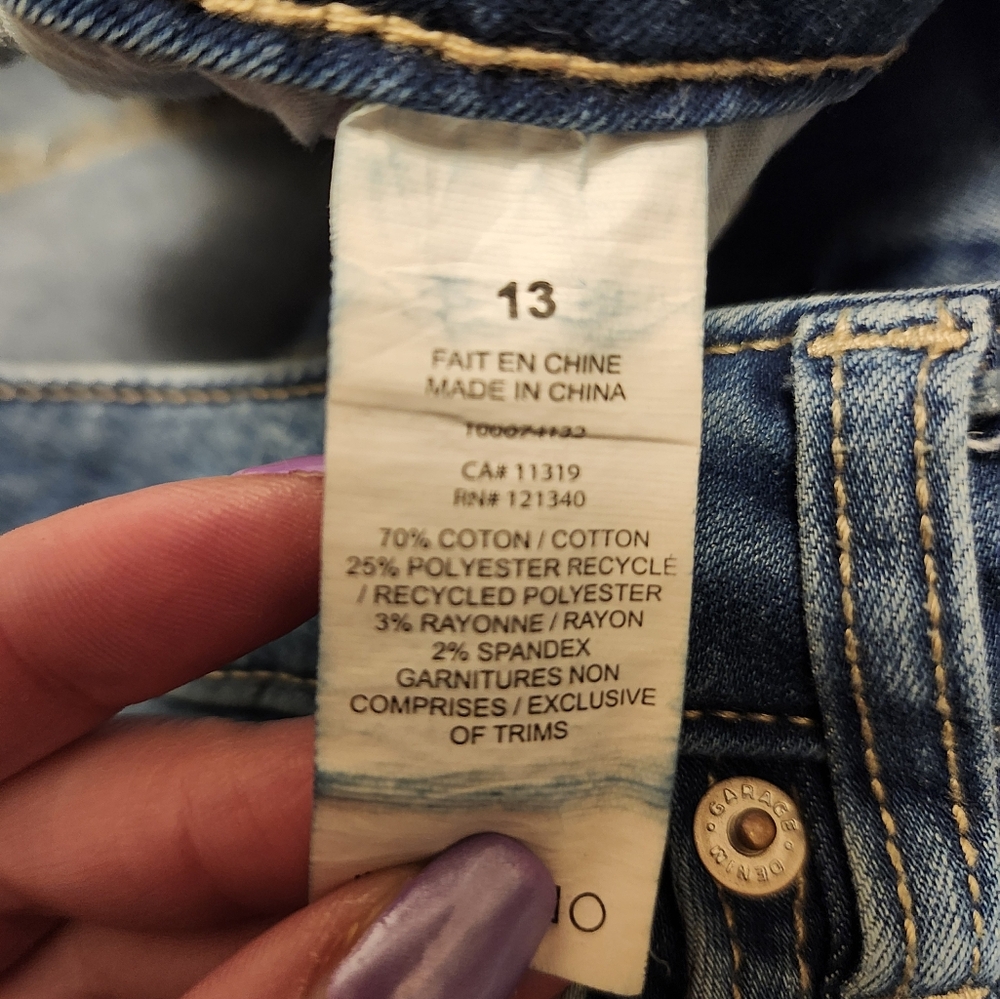 GARAGE DENIM, Bell Bottom Jeans, Size 13 but Fits More Like 9-10, EUC - Picture 5 of 5